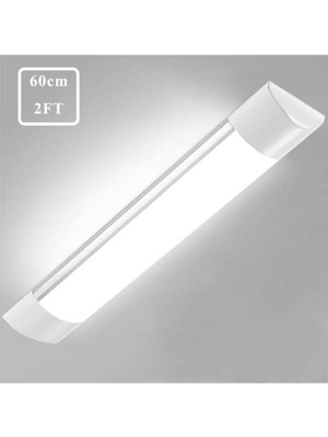 Normadia 4'lü 18W 60CM Beyaz Işık A Kalite Florasan Bant Armatürü