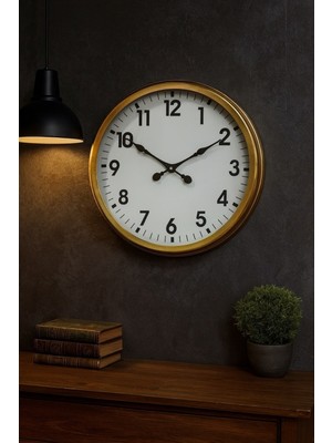 Urfakent Zentime 60 cm Eskitme Vintage Duvar Saati