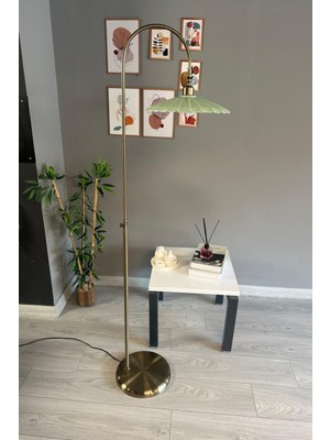 Normadia Mint Yeşili Metal Lambader, Modern Dekoratif Oturma ve Çalışma Alanı Işığı