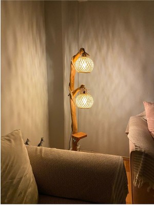 Normadia Ahşap Lambader 130/140 Cm, Şık ve Modern Ev Aydınlatması