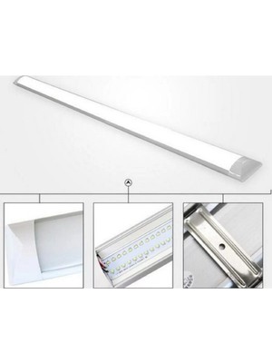 Normadia Beyaz 4'lü 40W 120CM T5 Floresan Yatay Bant Armatürü Tavan Paneli