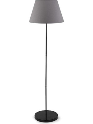 Normadia Modern Siyah Metal Ayaklı Antrasit Lambader 7308
