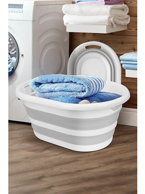 Mutfak Köşesi Katlanabilir Silikon Çamaşır Sepeti