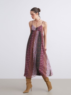 Lc Waikiki Yeni Sezon V Yaka Çiçekli Şifon Elbise