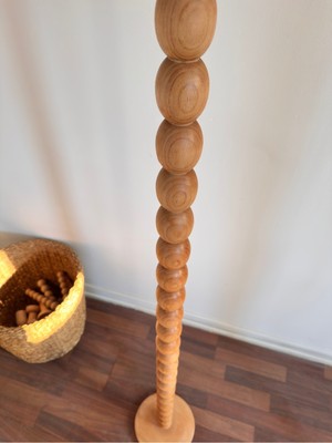 Normadia Ahşap Lambader Gövdesi ve Ayak Tablası, Şık ve Doğal Tasarım