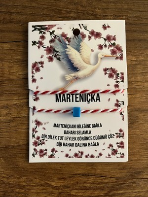 Gülümse Gel 1 Kart Marteniçka Mart Dilek Bilekliği Kırmızı Beyaz Bahar Bileklik 2'li Şans Bilekliği