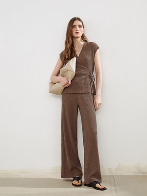 Lc Waikiki Yeni Sezon Beli Lastikli Dokulu Kadın Pantolon