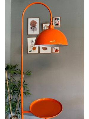 Normadia Hareketli Turuncu Metal Lambader, Ayarlanabilir Işık Seviyesi ile Şıklık Sağlar