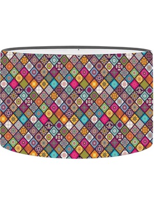 Normadia Rustik Çini Desenli Yedek Lambader Başlığı Aydınlık ve Şık Tasarım