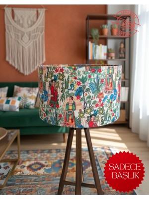 Normadia Renkli Çiçek Desenli Feride Lambader, Şık ve Rahat Yatak Odası Aksesuarı