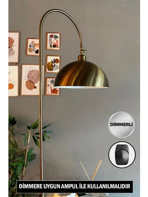 Normadia Modern Eskitme Metal Lambader, Hareketli Başlıklı Zemin Aydınlatması