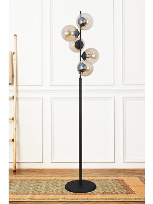 Normadia Modern Siyah Lambader, Oturma ve Yatak Odası Için Şık Aydınlatma