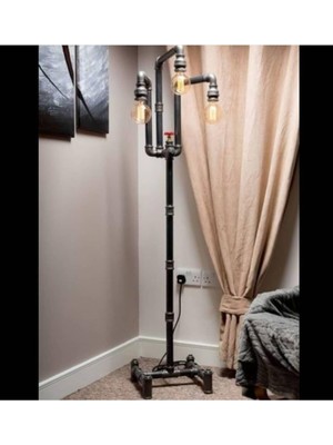 Normadia Şık ve Modern Salon Dekoratif Boru Ayaklı Aydınlatma Lambası