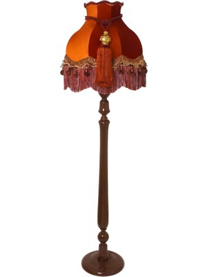 Normadia Kadife Kadife Kadife Lambader, Ahşap Ayak, Vintage Tasarım, Şık ve Konforlu