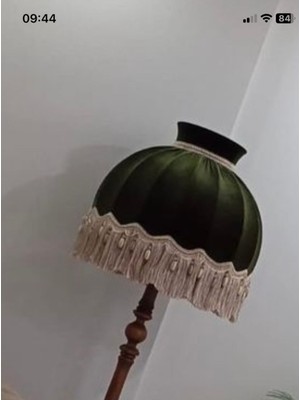 Normadia Yeşil Iki Renkli Püsküllü Modern Lambader Şık Aydınlatma