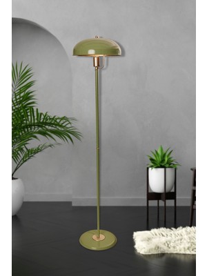 Normadia Su Yeşili Metal Lambader, Modern ve Şık Yerden Aydınlatma