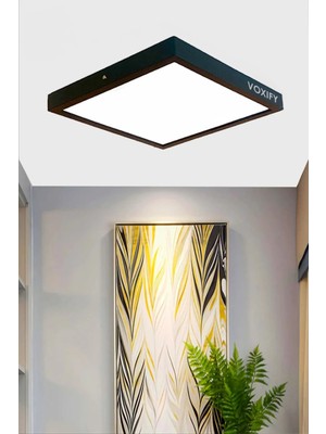 Normadia Metal Kasa 20X20 cm LED Panel Aydınlatma, Şık Oturma ve Yatak Odası Işıklandırması