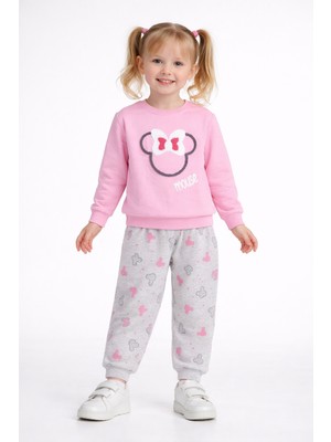 MB Kids Minnie Lase Nakışlı Kız Çocuk Eşofman Takım