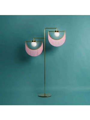 Normadia Şık 2'li Püsküllü Lambader Seti, Modern ve Sıcak Aydınlatma Sağlar