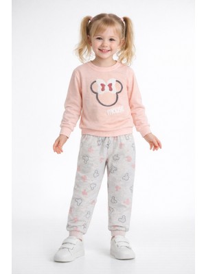 MB Kids Minnie Lase Nakışlı Kız Çocuk Eşofman Takım