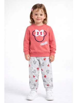 MB Kids Minnie Lase Nakışlı Kız Çocuk Eşofman Takım
