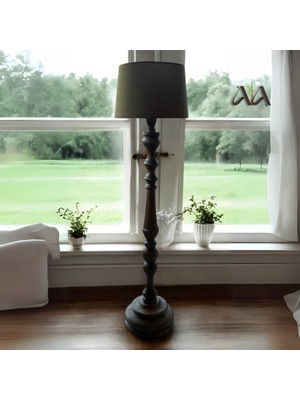 Normadia Rustik Ahşap Lambader, Kahverengi Aydınlatma ve Abajur Şıklığı