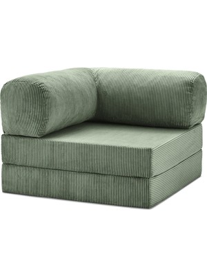 Home Decor Modüler Köşe Minderi 100X100  Fitilli Kadife, Rahat, Dayanıklı, Çok Amaçlı Yer Minderi