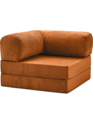 Home Decor Modüler Köşe Minderi 100X100  Fitilli Kadife, Rahat, Dayanıklı, Çok Amaçlı Yer Minderi