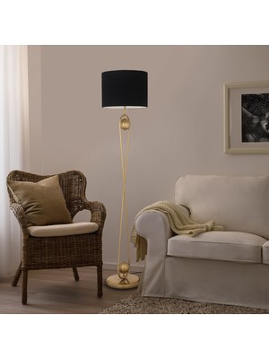 Normadia Modern Siyah Eskitme Ayaklı Abajur, Şık ve Şık Tasarım