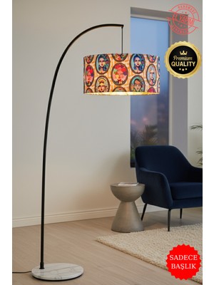 Normadia El Yapımı Pop Art Kadın Portre Lambader, Modern ve Şık Dekorasyon Için