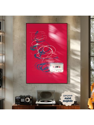 Persona Istanbul Artificial Collection "analog Kaos" - Kaset ve Ses Dalgaları Posteri (Çerçevesiz)