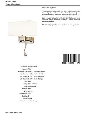 Skygo 9072 Aplik, 60 W, Nikel