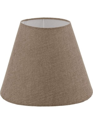 Normadia Bej Lambader Başlığı, Çap 35 Cm, Konik Kumaş, Şık ve Modern Tasarım