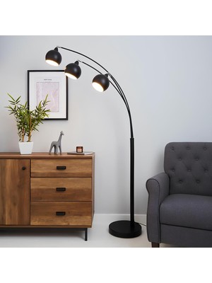 Normadia Şık 3 Başlıklı Modern Tasarım Lambader, Ev ve Ofis Için Aydınlatma