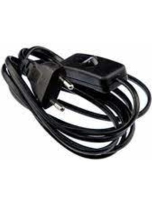 Normadia Şarjlı Lambader Abajur Kablosu 2.00 mt Siyah, Uzun ve Kullanışlı