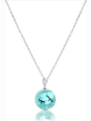 Axxion Çelik Kolye Gökyüzü Taşlı