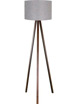 Normadia Antrasit Lambader, Keten Kumaş, Ahşap Ayak, Modern ve Şık Tasarım