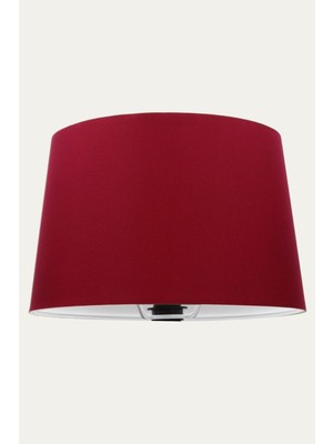 Normadia Bordo Konik Başlık Lambader Şapka, Kumaş, Çap 35 Cm, Modern ve Şık Dekor