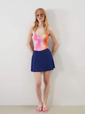 Lc Waikiki Yeni Sezon Beli Lastikli Kadın Yüzme Şort Etek