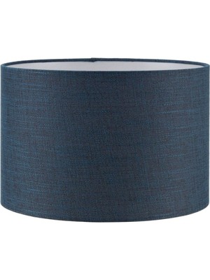 Normadia Lacivert Silindir Lambader, Çap 30 Cm, Kumaş, Modern ve Şık Tasarım