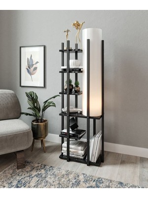 Normadia Rahat ve Şık Kitaplıklı Lambader, Modern Oturma Odası Dekoru Için Mükemmel