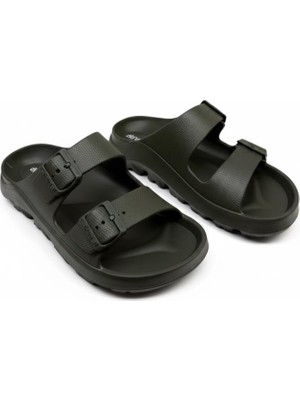 Akınalbella Erkek Çift Tokalı Anatomik Günlük Hafif Taban Terlik - Islak Zemin & Plaj Terliği