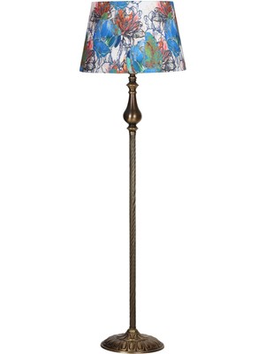 Normadia Antony Eskitme Burgulu Metal Lambader, Çiçek Desenli, Şık ve Modern Tasarım