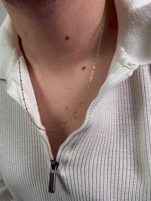 Arvens Erkek Gold Zincir Paslanmaz Çelik Kolye Renk Atmaz Solma Yapmaz Unısex Solmaz Kombinlenebilir