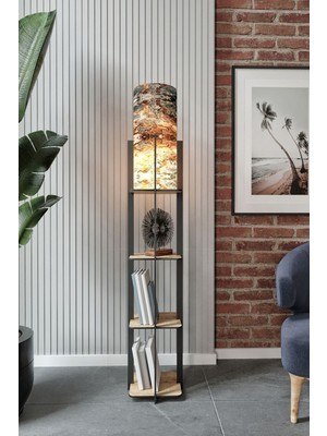 Normadia Şık Meşe Renkli Modern Dekoratif Lambader, Ev ve Ofis Için Tasarım