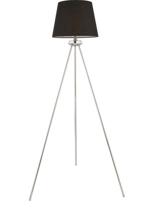 Normadia Şık Siyah Şapkalı Krom Modern Dekoratif Salon Lambası