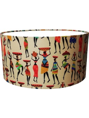 Normadia Afrikalı Kız Lambader Başlığı, Zarif ve Şık Tasarım, Modern Dekorasyon Için