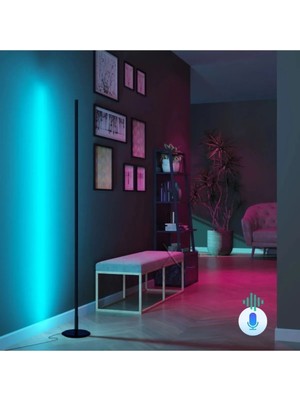 Normadia Sese Duyarlı LED Lambader, Uzaktan Kumandalı, 16 Renk ve 4 Mod Seçeneği