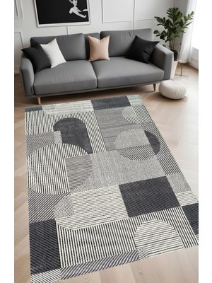 Rovigo Home Yıkanabilir, Baskılı, Kaymaz Taban Salon, Mutfak, Yatak Odası Halı ve Yolluk R-LNA0057