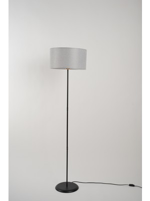 Normadia Modern Siyah-Gri Metal Lambader, Şık ve Zarif Tasarım (38X38X145 Cm)